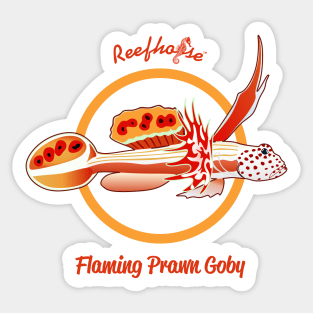 Flaming Prawn Goby Sticker